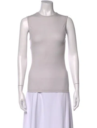 Pre-owned Tibi Crew Neck Sleeveless Top In Purple