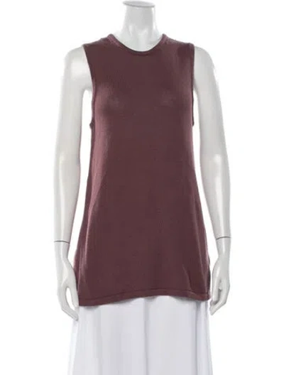 Pre-owned Tibi Crew Neck Sleeveless Top In Purple