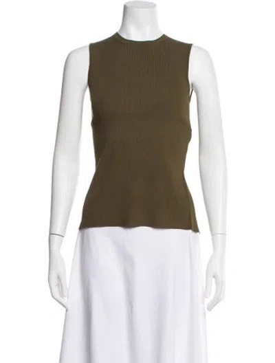 Pre-owned Tibi Crew Neck Sleeveless Top W/ Tags In Green