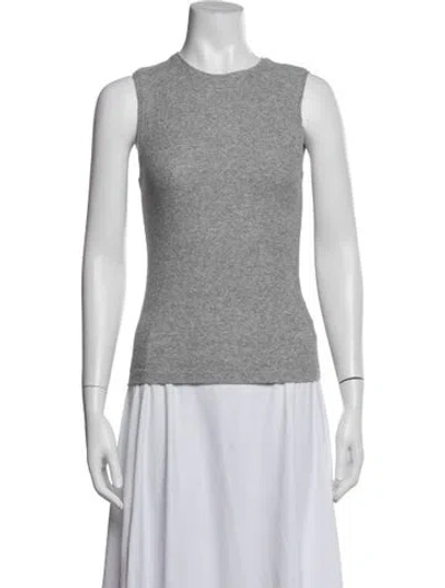 Pre-owned Tibi Crew Neck Sleeveless Top W/ Tags In Grey