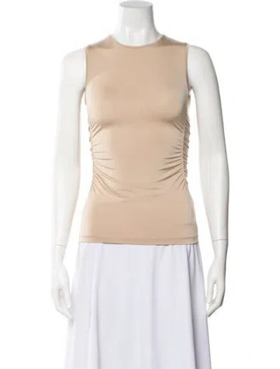 Pre-owned Tibi Crew Neck Sleeveless Top W/ Tags In Neutral