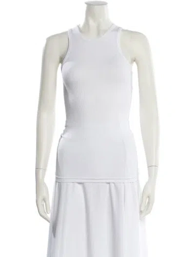 Pre-owned Tibi Crew Neck Sleeveless Top W/ Tags In White