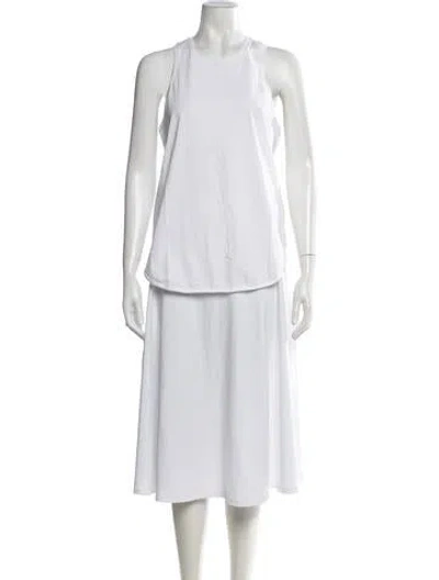 Pre-owned Tibi Crew Neck Sleeveless Top W/ Tags In White