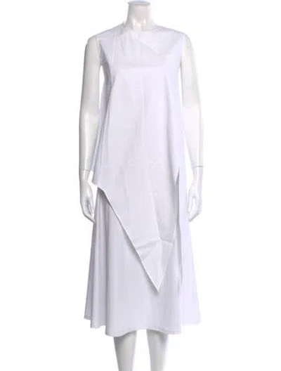 Pre-owned Tibi Crew Neck Sleeveless Top In White