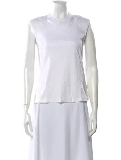 Pre-owned Tibi Crew Neck Sleeveless Top In White