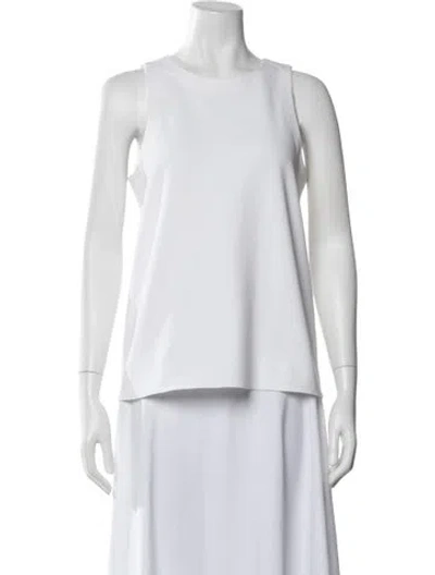 Pre-owned Tibi Crew Neck Sleeveless Top In White