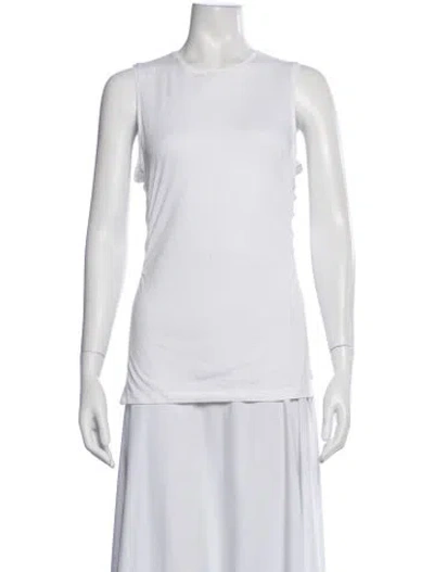 Pre-owned Tibi Crew Neck Sleeveless Top In White