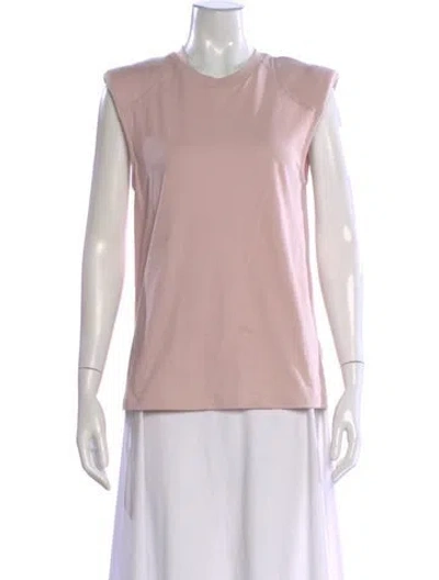 Pre-owned Tibi Crew Neck Sleeveless T-shirt In Pink