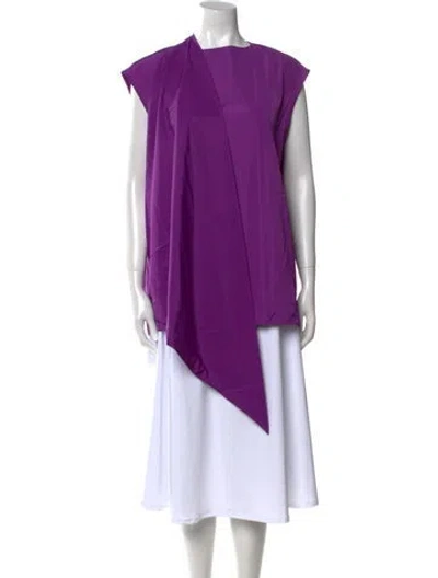 Pre-owned Tibi Crew Neck Sleeveless Tunic In Purple