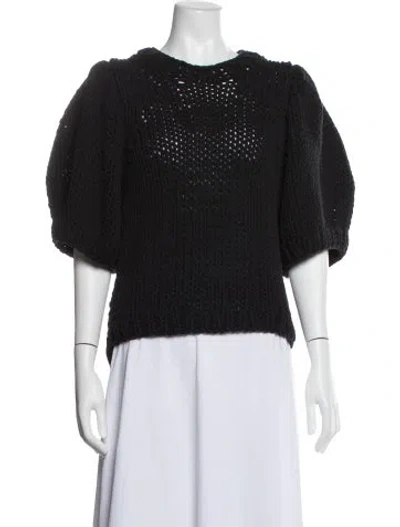 Pre-owned Tibi Crew Neck Sweater In Black