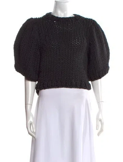 Pre-owned Tibi Crew Neck Sweater In Black