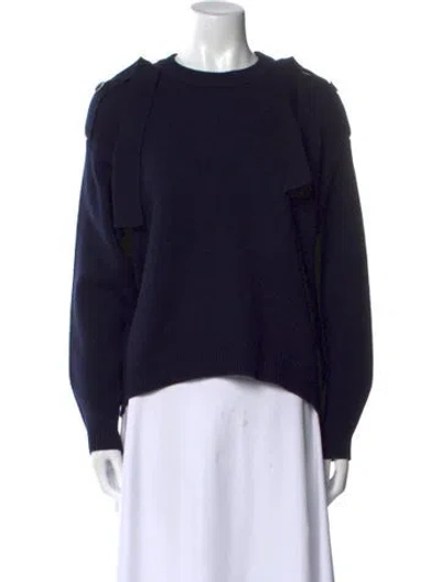 Pre-owned Tibi Crew Neck Sweater In Blue