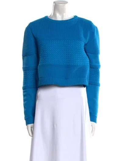 Pre-owned Tibi Crew Neck Sweater In Blue