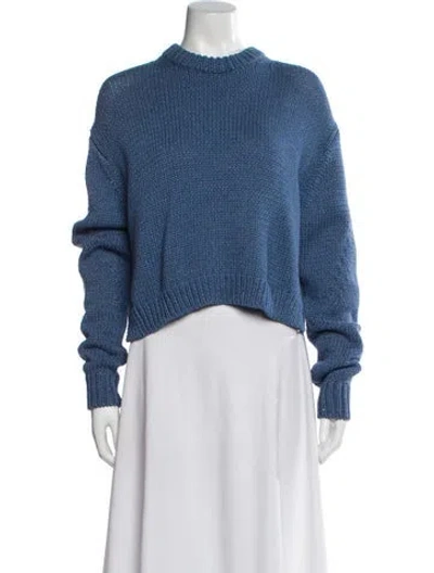 Pre-owned Tibi Crew Neck Sweater In Blue