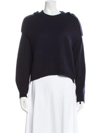 Pre-owned Tibi Crew Neck Sweater In Blue