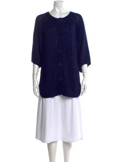 Pre-owned Tibi Crew Neck Sweater In Blue