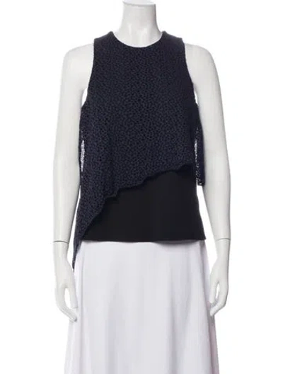 Pre-owned Tibi Crew Neck Sweater In Blue