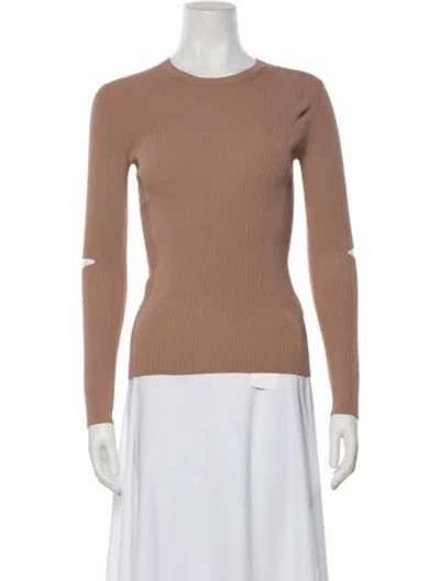 Pre-owned Tibi Crew Neck Sweater In Brown