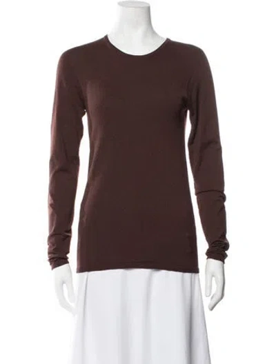 Pre-owned Tibi Crew Neck Sweater In Brown