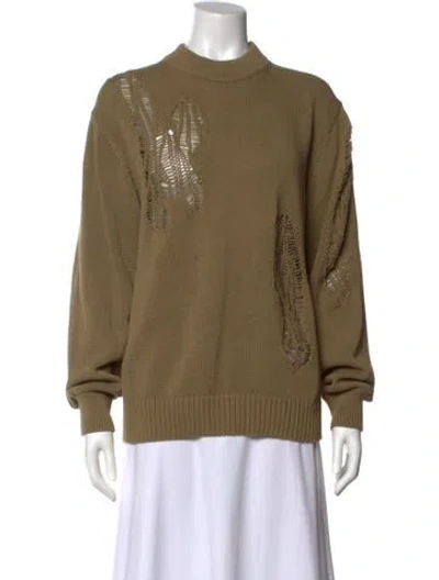 Pre-owned Tibi Crew Neck Sweater In Green