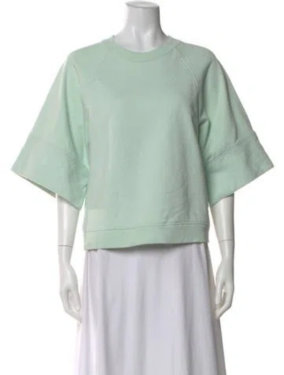 Pre-owned Tibi Crew Neck Sweater In Green