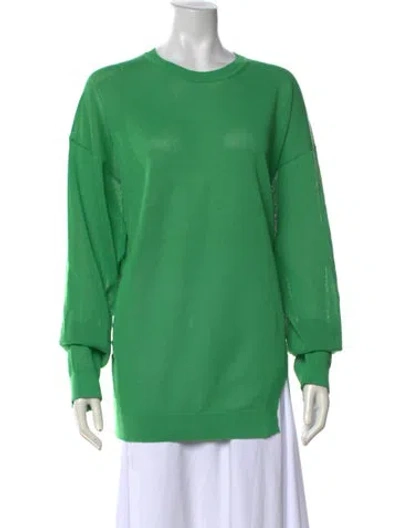Pre-owned Tibi Crew Neck Sweater In Green