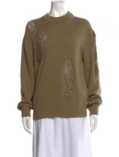Pre-owned Tibi Crew Neck Sweater In Green