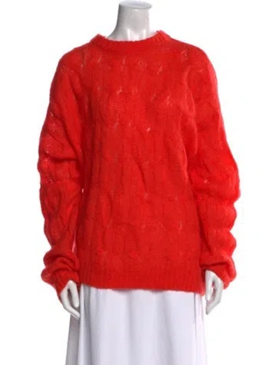 Pre-owned Tibi Crew Neck Sweater In Orange