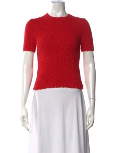 Pre-owned Tibi Crew Neck Sweater In Red