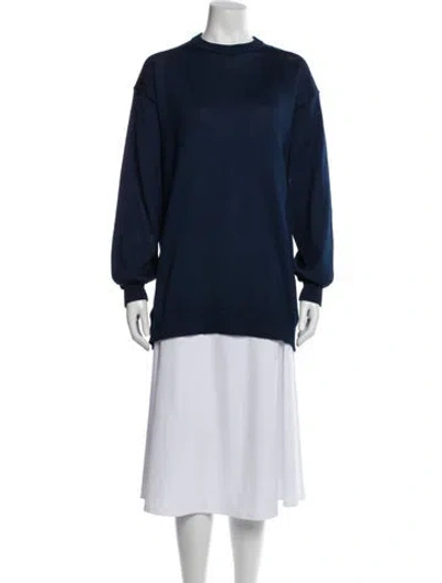 Pre-owned Tibi Crew Neck Sweater W/ Tags In Blue