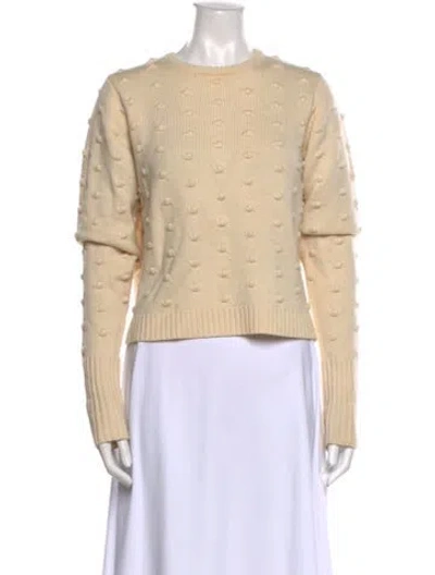 Pre-owned Tibi Crew Neck Sweater In White