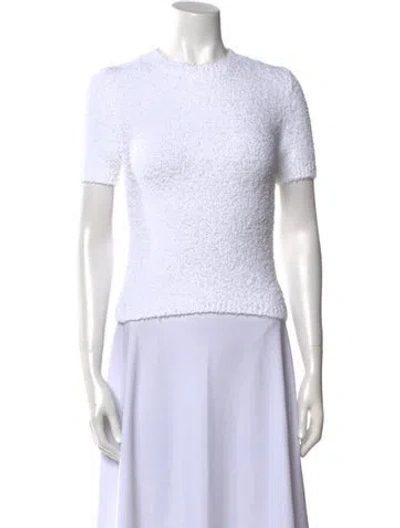 Pre-owned Tibi Crew Neck Sweater In White