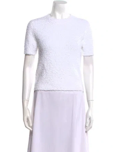 Pre-owned Tibi Crew Neck Sweater In White