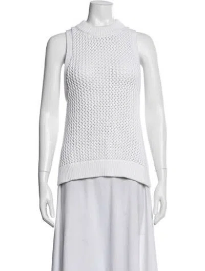 Pre-owned Tibi Crew Neck Sweater In White