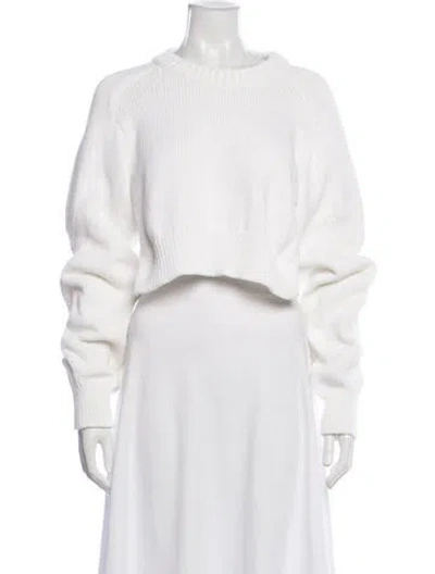 Pre-owned Tibi Crew Neck Sweater In White