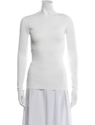 Pre-owned Tibi Crew Neck Sweater In White