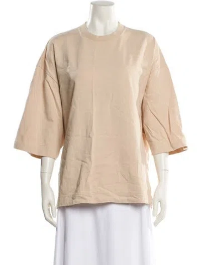 Pre-owned Tibi Crew Neck Three-quarter Sleeve Sweatshirt In Neutral