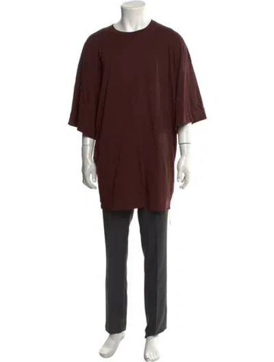 Pre-owned Tibi Crew Neck Three-quarter Sleeve T-shirt In Brown