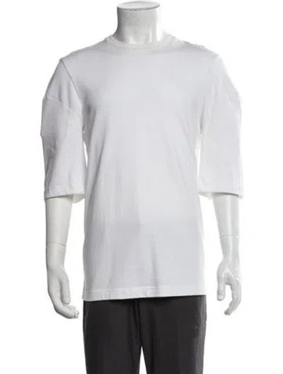 Pre-owned Tibi Crew Neck Three-quarter Sleeve T-shirt In White
