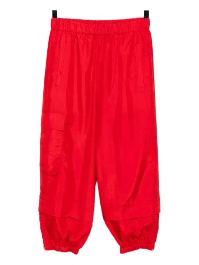 Tibi Crispy Jogger In Red