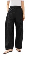 Tibi Crispy Nylon Winslow Pant Black In Black
