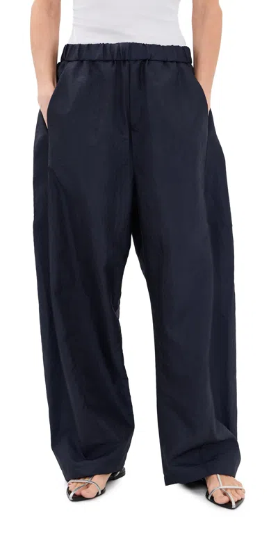 Tibi Crispy Nylon Winslow Petite Pants Navy In Blue