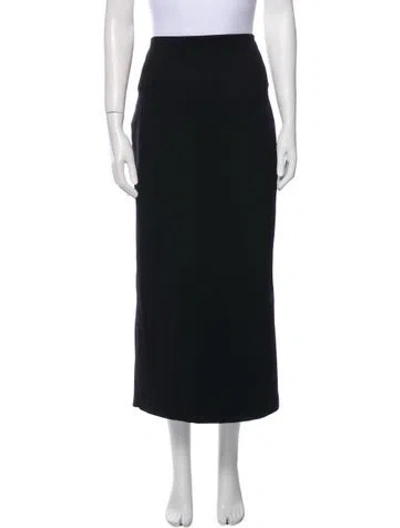 Pre-owned Tibi Crochet Trim Midi Length Skirt In Black