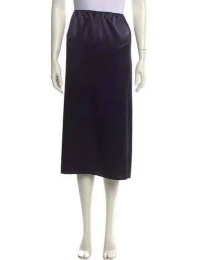 Pre-owned Tibi Crochet Trim Midi Length Skirt In Blue