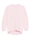 Tibi Cocoon Crewneck Sweatshirt Light Pink In Pink
