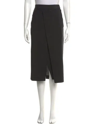 Pre-owned Tibi Cutout Accent Knee-length Skirt In Black