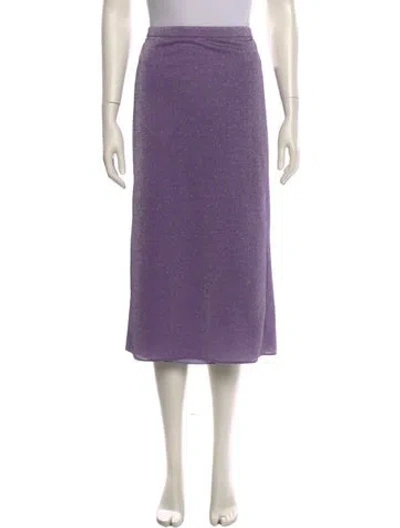 Pre-owned Tibi Cutout Accent Midi Length Skirt In Purple