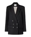 Tibi Cut-out Double-breasted Blazer In Black