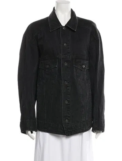 Pre-owned Tibi Denim Jacket In Black