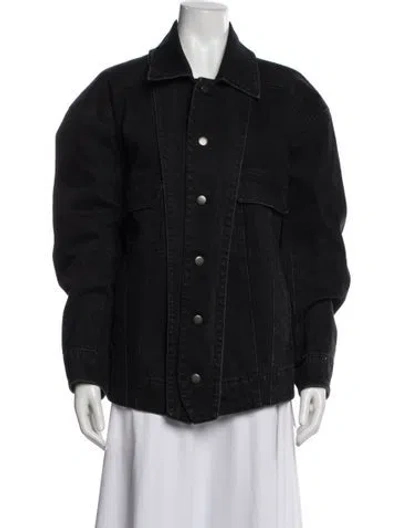 Pre-owned Tibi Denim Jacket In Black